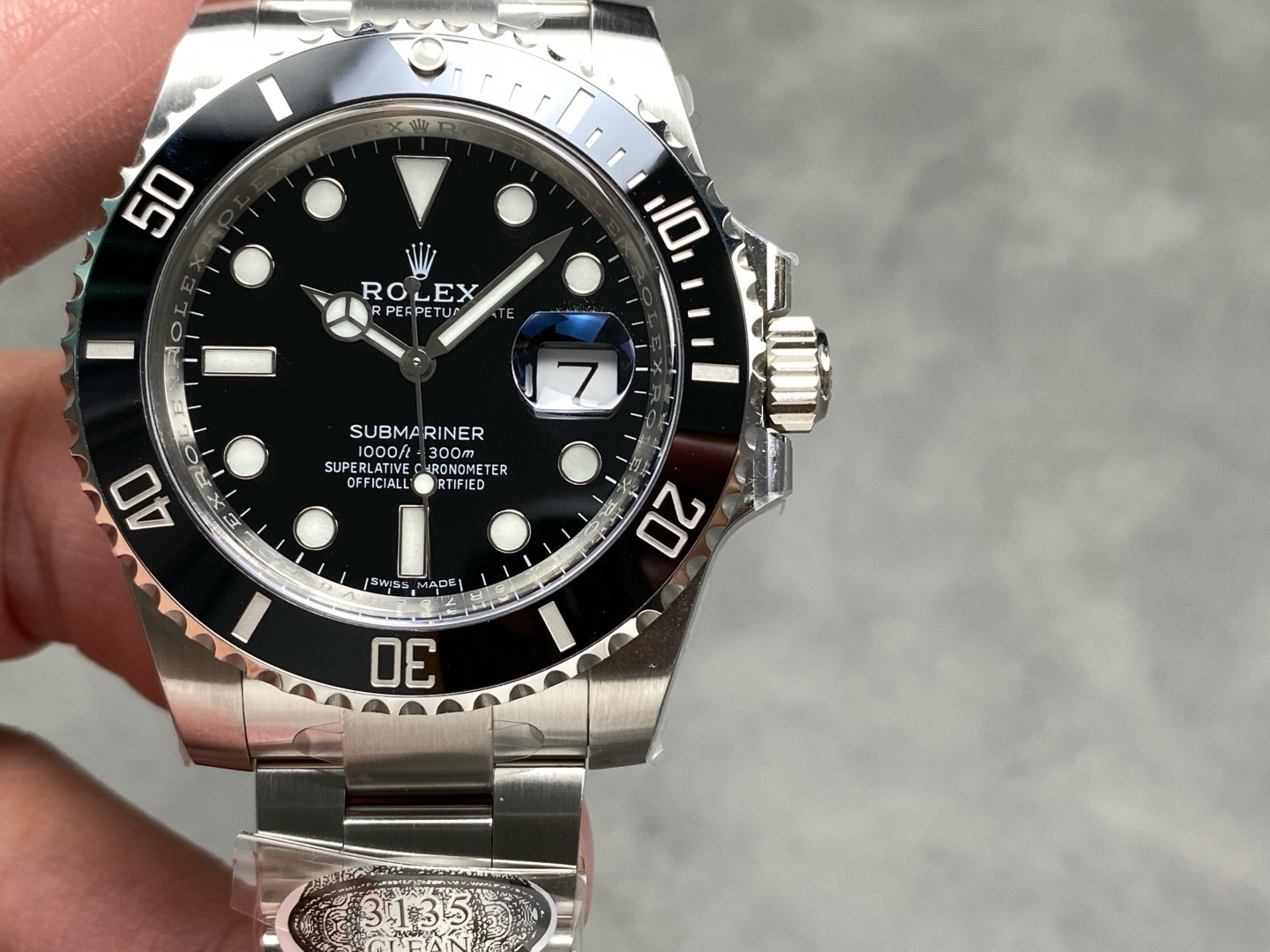 Clean Factory Rolex Black Water Ghost 3135 Movement Watch 40mm